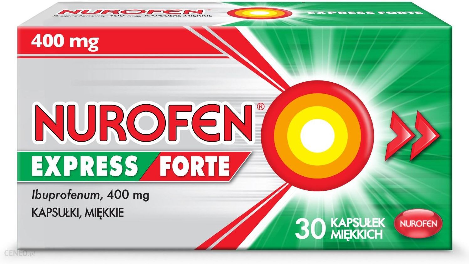 Nurofen Express Forte ibuprofen 400mg 30 kapsułek leki przeciwbólowe