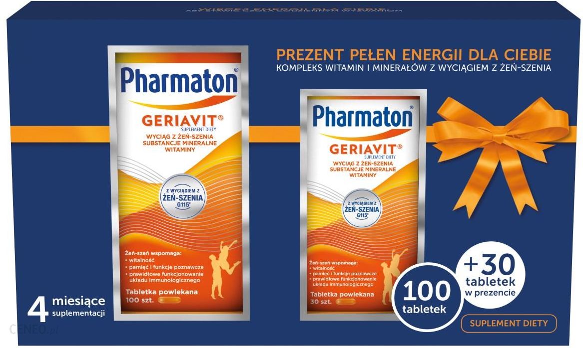 Pharmaton Geriavit Zestaw 100+30 tabletek