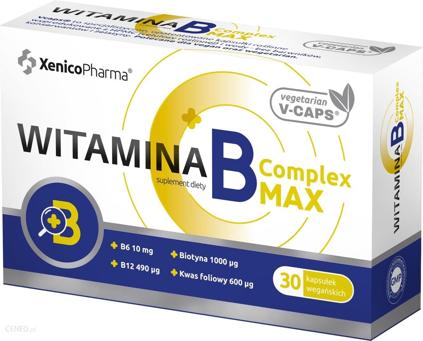 Witamina B Complex Max Metylokobalamina 30 kaps. wegańskich